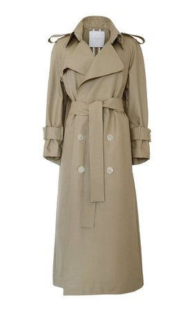 Holmes Winged Cotton Trench Coat By Studio Amelia | Moda Operandi