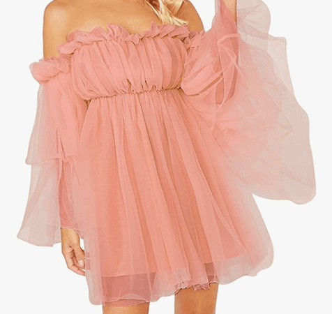 pink lace dress