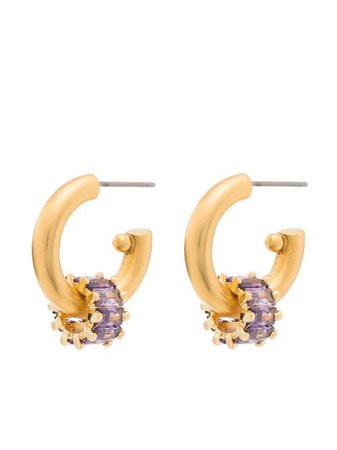 Brinker & Eliza crystal-embellished Small Hoop Earrings - Farfetch