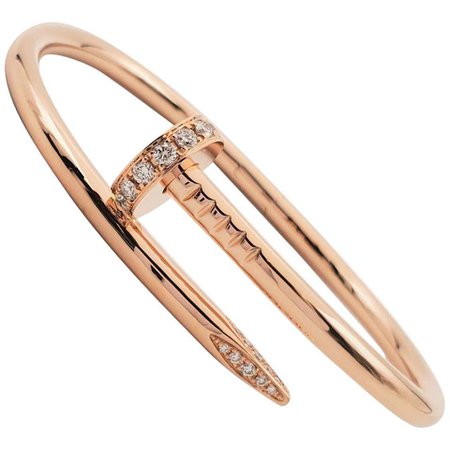 Cartier 'Juste un Clou' Rose Gold and Diamond Bracelet