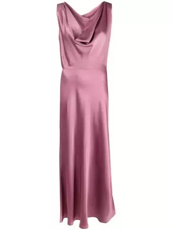 Antonelli Draped silk-satin Gown Dress - Farfetch