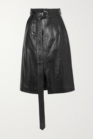 Marni | Belted leather skirt | NET-A-PORTER.COM