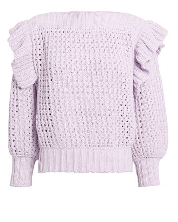 Ruffle Lavender Sweater