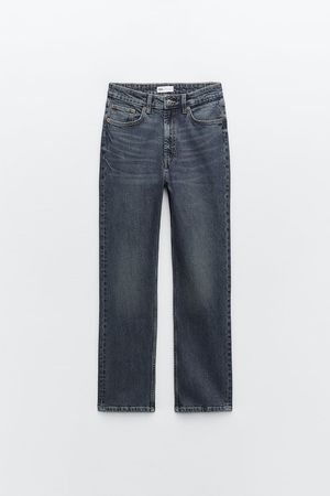 TRF HIGH RISE STOVE PIPE JEANS - Navy blue | ZARA United States
