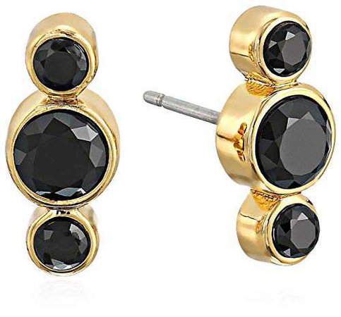 Amazon.com: kate spade new york Round Linear Clear/Rose Gold Stud Earrings: Clothing
