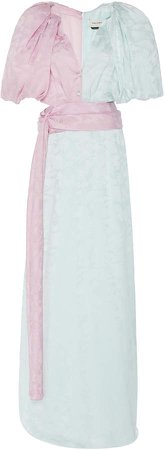 Hellessy Indya Printed Colorblocked Dress Size: 0