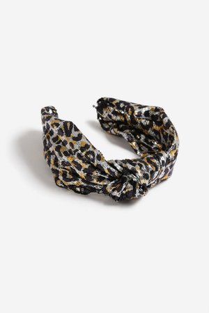 **Metallic Leopard Knot Headband - Hair Accessories - Bags & Accessories - Topshop