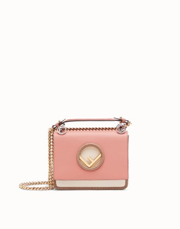Pink leather mini-bag - KAN I LOGO SMALL | Fendi