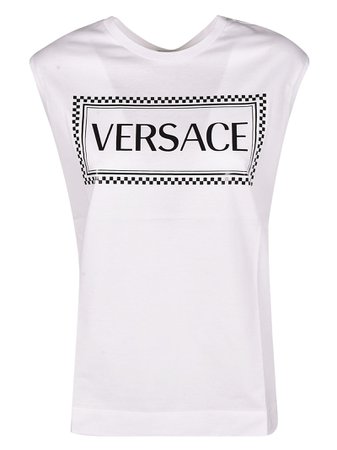 Versace Logo Sleeveless Tank Top