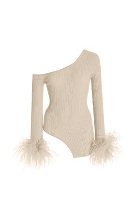 Asymmetric Feather-Trimmed Wool, Cashmere, And Silk Top By Lapointe | Moda Operandi