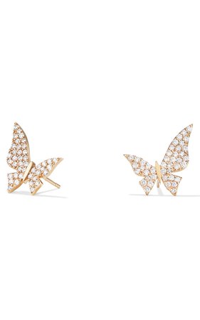 Large Flawless Butterfly Stud Earrings