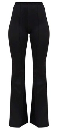 PLT black high waist extreme flare long leg trousers