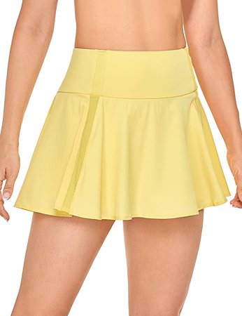 CRZ YOGA Women's Quick Dry High Waisted Tennis Skirt Pleated Sport Athletic Golf Skort with Pockets at Amazon Women’s Clothing store