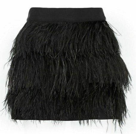 black feather skirt