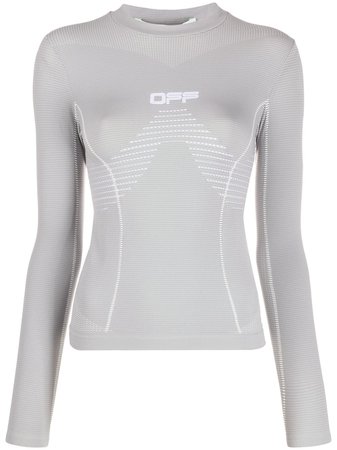 Off-White Wavy Logo stretch-fit Top - Farfetch