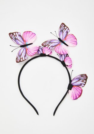 Pink 3D Butterfly Headband | Dolls Kill