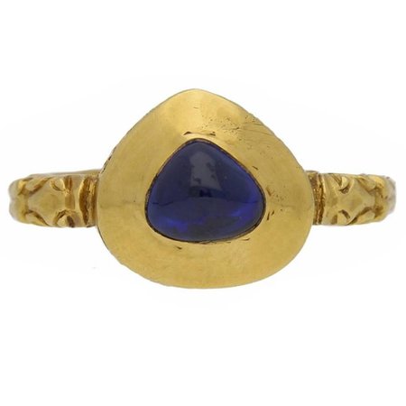 Medieval sapphire cabochon gold ring circa 14-15th century For Sale at 1stDibs | medieval gold ring, medieval gold rings, medieval gold rings for sale
