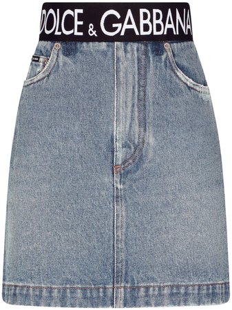 Dolce & Gabbana high-waisted Denim Mini Skirt - Farfetch