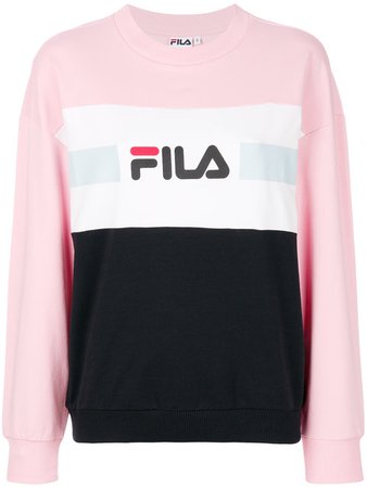 FILA colour-block logo hoodie