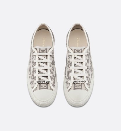 Gray Walk'n'Dior Dior Oblique Embroidered Cotton Sneaker - Shoes - Women's Fashion | DIOR