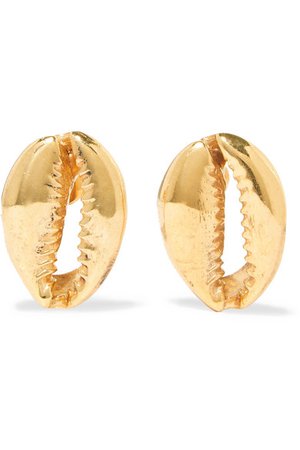 Tohum | Large Puka gold-plated earrings | NET-A-PORTER.COM