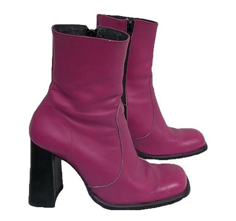 Pink Heeled Boots