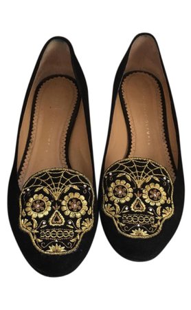 day of the dead sugar skull shoes flats
