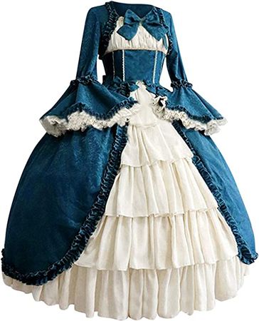 Amazon.com: INESVER Gothic Lolita Dress for Women Halloween Cosplay Costume Flared Steampunk Dress Medieval Costume Victorian Dress : Ropa, Zapatos y Joyería