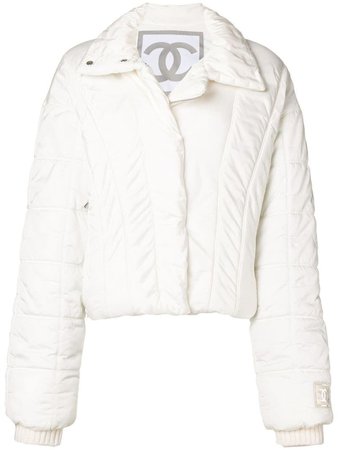 Chanel Vintage Chanel Vintage - Padded Jacket - Women - Polyamide/Polyester/Wool - 42 - White from Farfetch | the urge