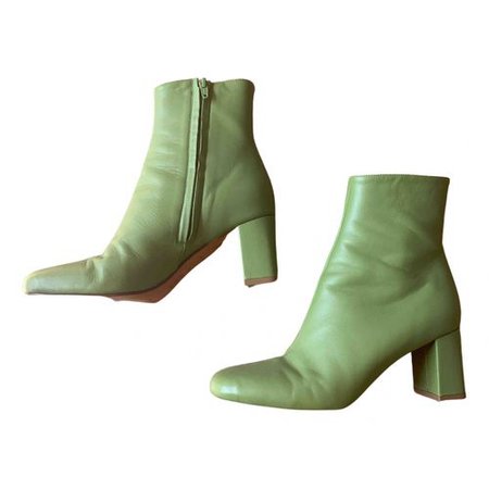 Leather ankle boots Maryam Nassir Zadeh Green size 39 EU in Leather - 11885455