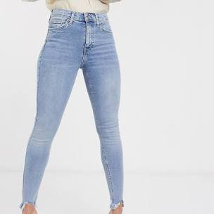 light wash rip at ankle jeans - Google Search