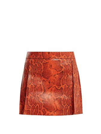 Python-print leather mini skirt | Chloé | MATCHESFASHION.COM US