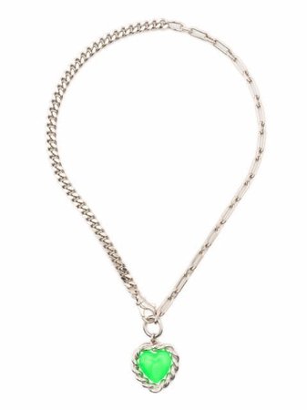 SAFSAFU Limelight heart-pendant necklace