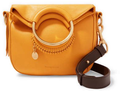 Monroe Small Textured-leather Tote - Mustard
