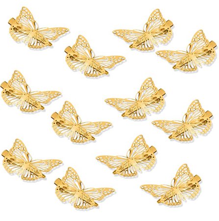 gold butterfly hair accessories hair clips