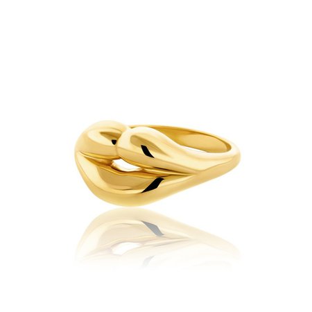 HONOR Lips Ring silver 925 gold plated