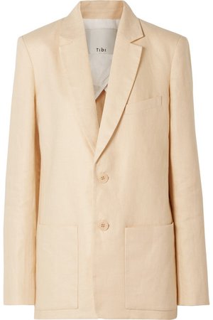 Tibi | Oversized linen blazer | NET-A-PORTER.COM