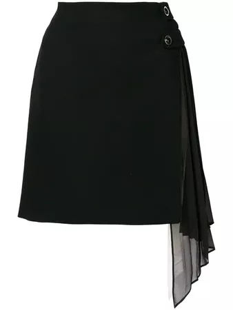 GIVENCHY side frill fitted skirt