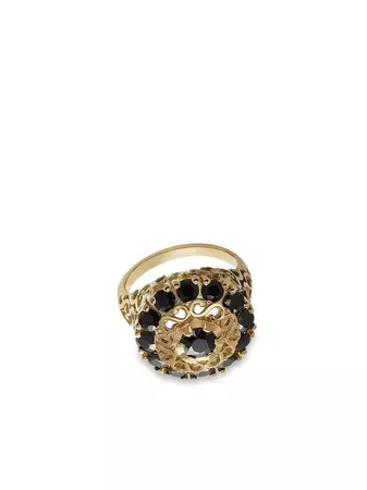 Dolce & Gabbana 18kt Yellow Gold Black Sapphire Cocktail Ring - Farfetch