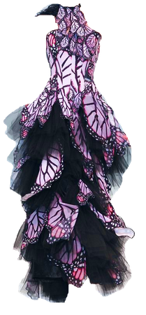 2012 Bibian Blue Purple Butterfly Dress (Heavenscent edit)