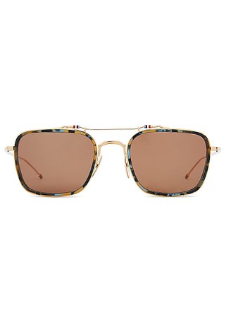 Thom Browne TB816 rectangle-frame sunglasses - Harvey Nichols