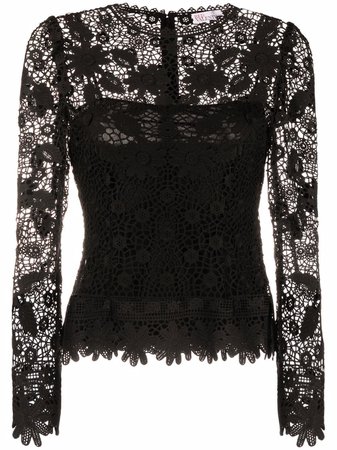 RED Valentino crocheted lace blouse - FARFETCH