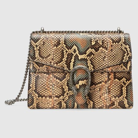 Dionysus medium python shoulder bag in Multicolor hand-painted python | Gucci Women's Shoulder Bags