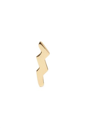 Andrea Fohrman | Mini Lightning Bolt 14-karat gold earring | NET-A-PORTER.COM