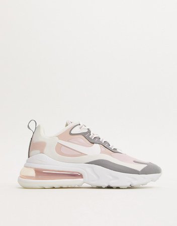 Nike Air Max 270 React pink and gray sneakers | ASOS