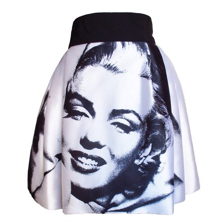 Marilyn Monroe Dolce and Gabbana Screen Print Skirt For Sale at 1stdibs