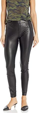 HUE Women's Faux Leather Leggings at Amazon Women’s Clothing store