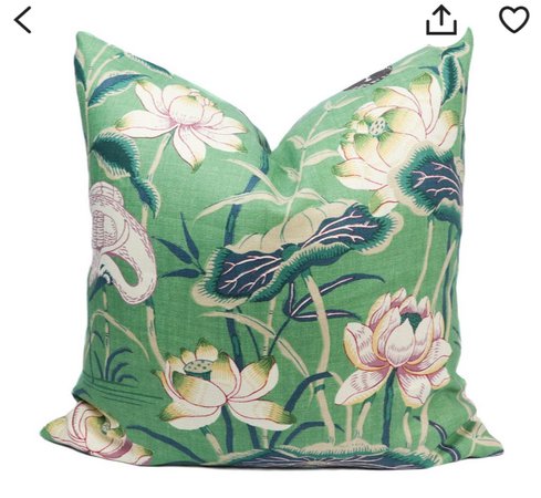Schumacher lotus garden pillow-Etsy