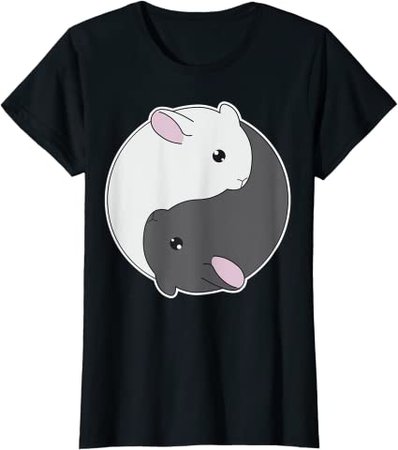 Amazon.com: Cute Chinchilla Yin Yang Animal Lover T-Shirt: Clothing