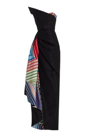 Chevron Faille Silk Maxi Dress By Rosie Assoulin | Moda Operandi